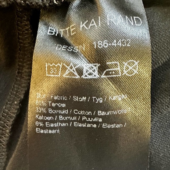 Bitte Kai Rand Black Stretch 3/4 Sleeve T-Shirt with Zippered Pockets sz S EUC - Picture 6 of 9